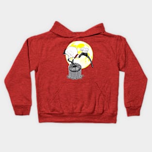 Bin Chicken moon Kids Hoodie